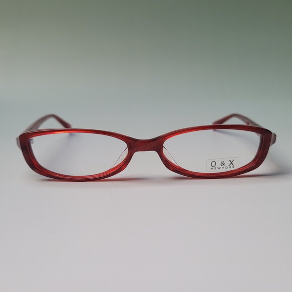O&X New York OP-86U 50-16 137 Red oval glasses eyewear Col. 02 full frame N23 - Picture 4 of 13